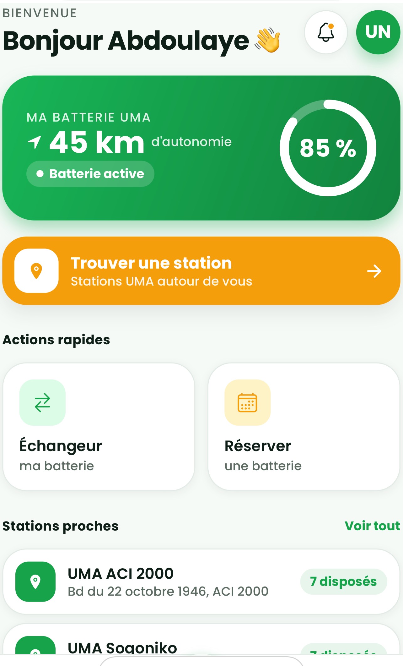 UMA Connect — Accueil